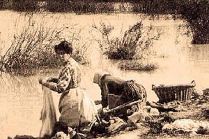 Old times washing 